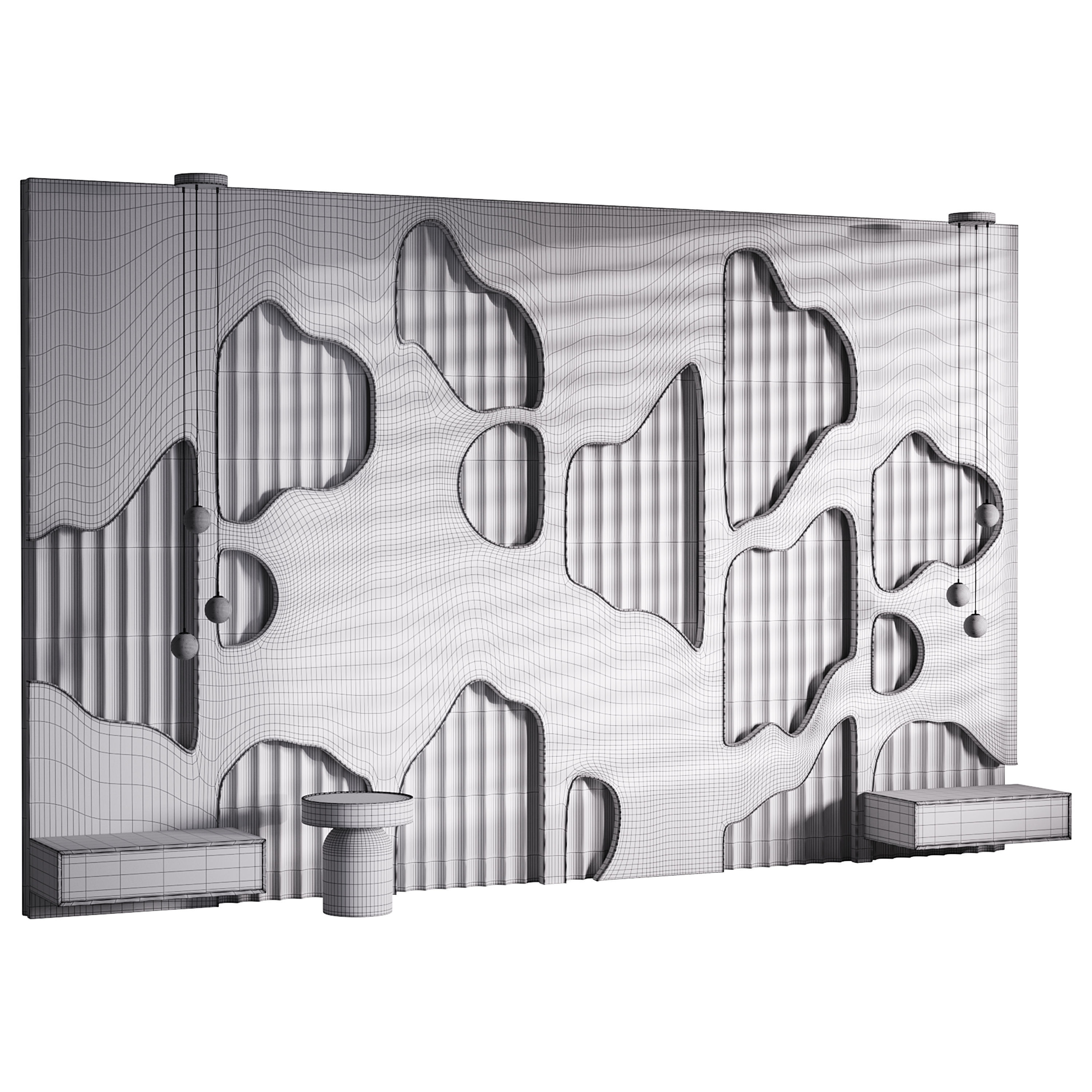 Decorative Wall panel  65 3D model_13