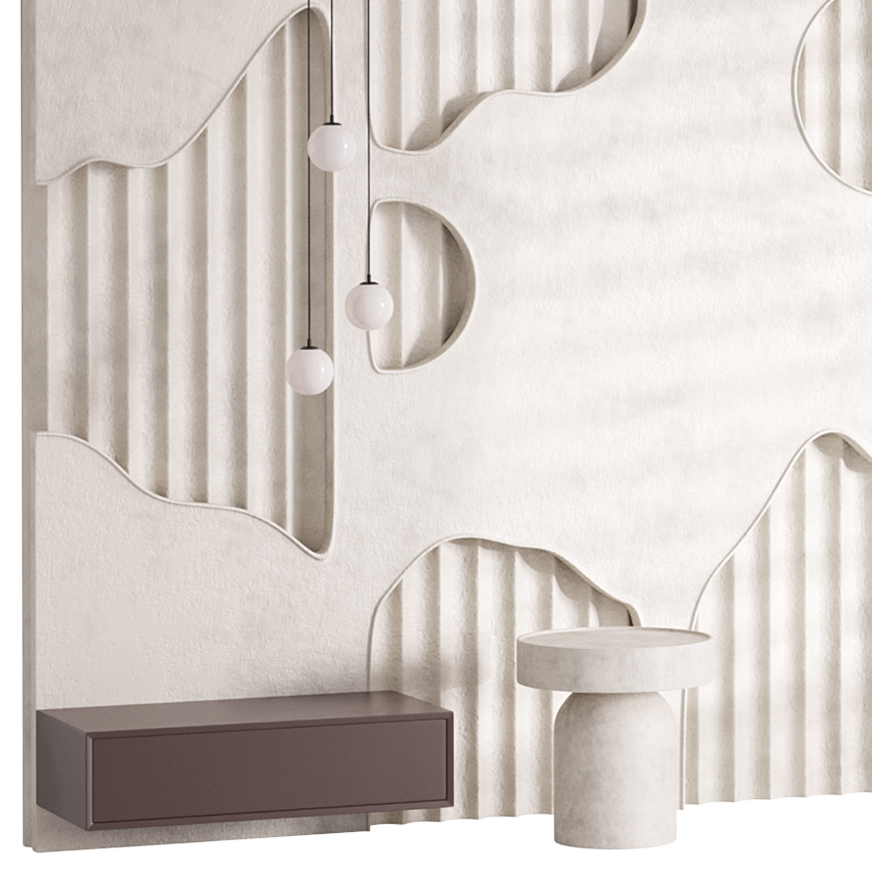 Decorative Wall panel  65 3D model_5