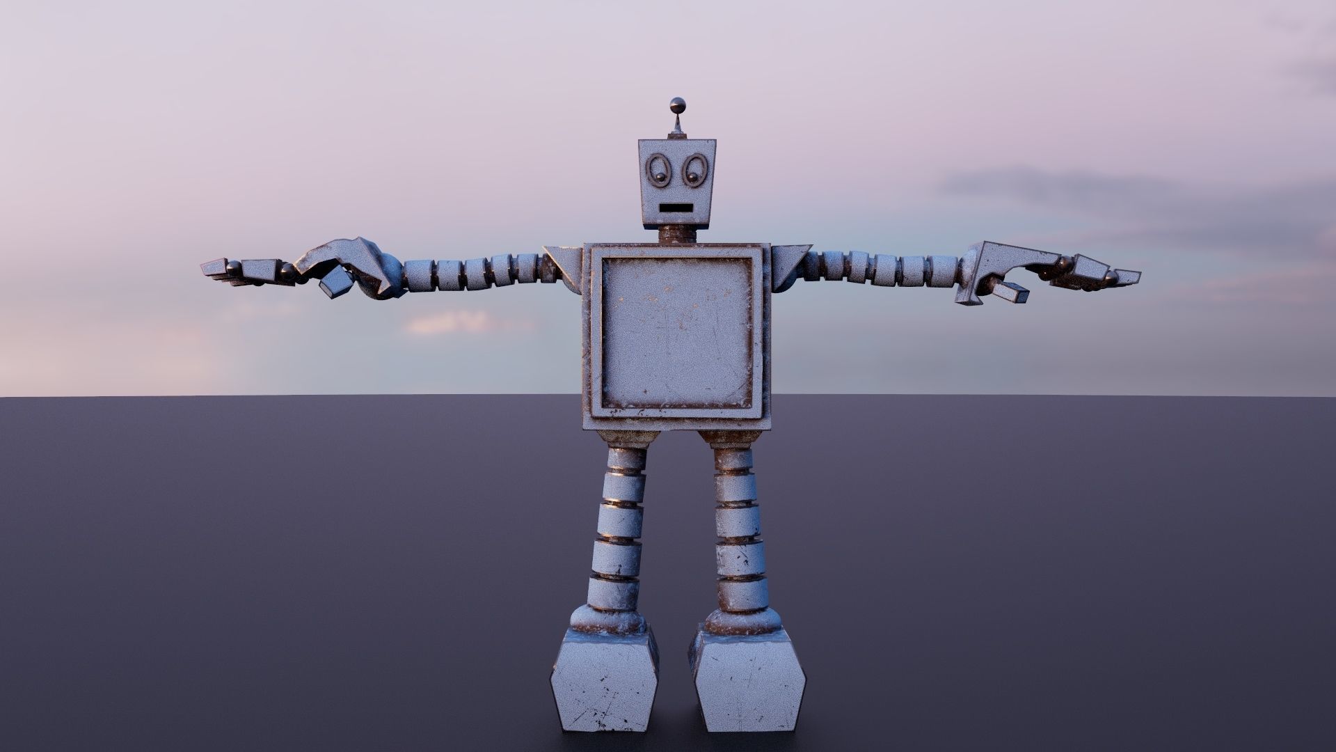 Super Robo - Realistic  Free 3D model_4