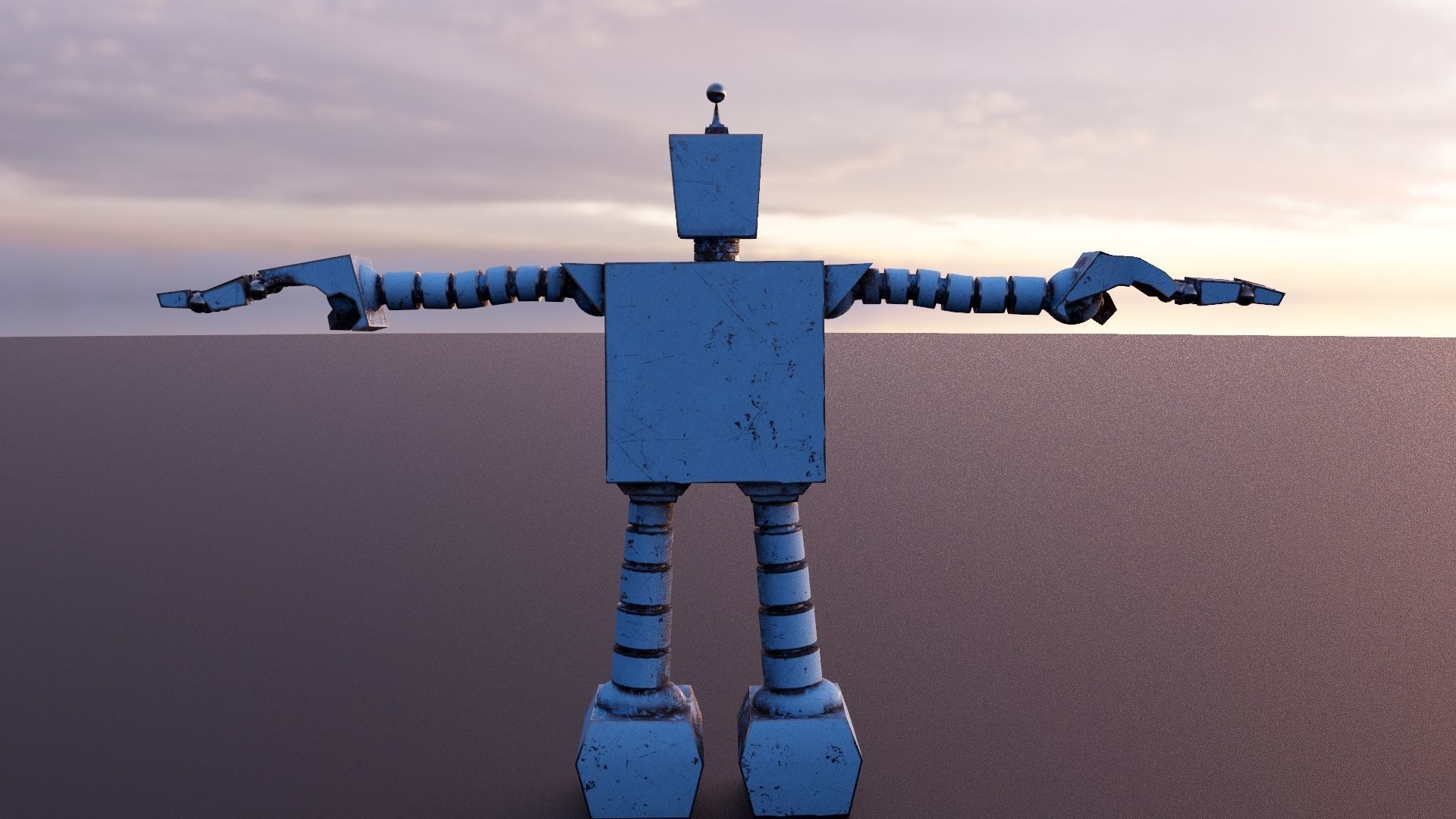 Super Robo - Realistic  Free 3D model_3
