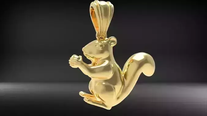 Squirrel Eating Nut Pendant charm bracelet Jewelry Necklace