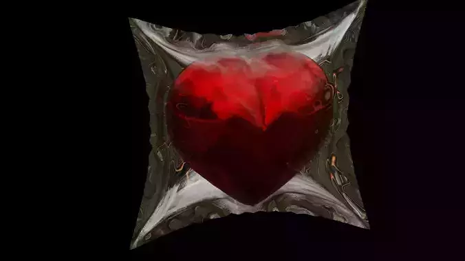 3D Heart Inflated wraped in Transparent Bag-Love-MOM-Valentine