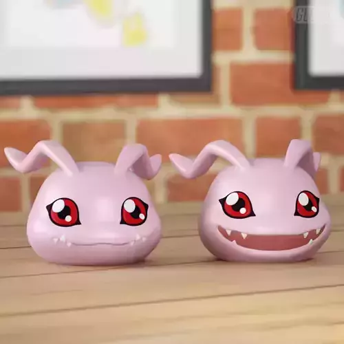 Koromon 2 models Chibi Cute Digimon Fanart