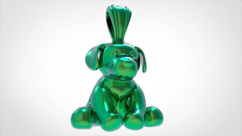 Stuffed animal Teddy Bear Charm Necklace Pendant Jewelry 3D print model_21