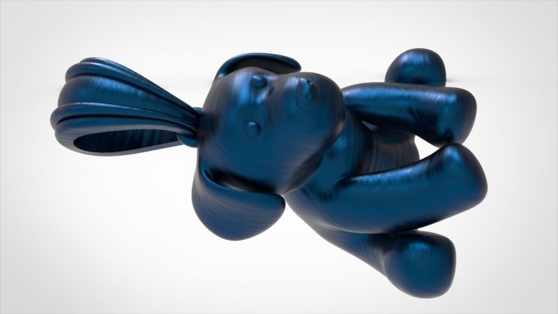 Stuffed animal Teddy Bear Charm Necklace Pendant Jewelry 3D print model_22