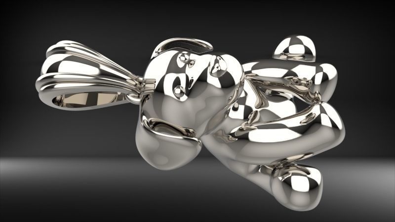 Stuffed animal Teddy Bear Charm Necklace Pendant Jewelry 3D print model_33