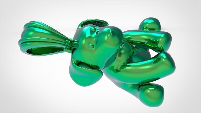 Stuffed animal Teddy Bear Charm Necklace Pendant Jewelry 3D print model_20