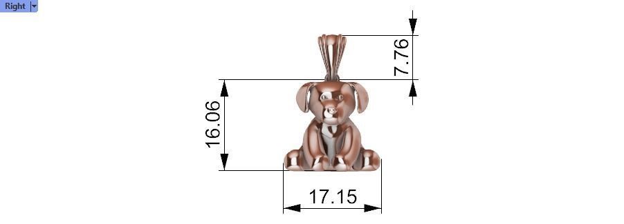 Stuffed animal Teddy Bear Charm Necklace Pendant Jewelry 3D print model_24