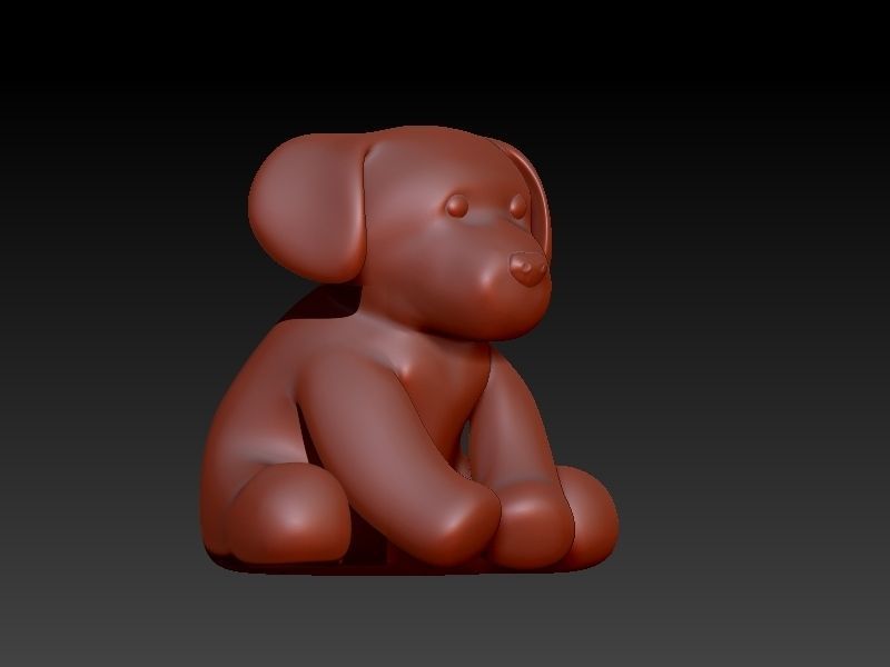 Stuffed animal Teddy Bear Charm Necklace Pendant Jewelry 3D print model_2