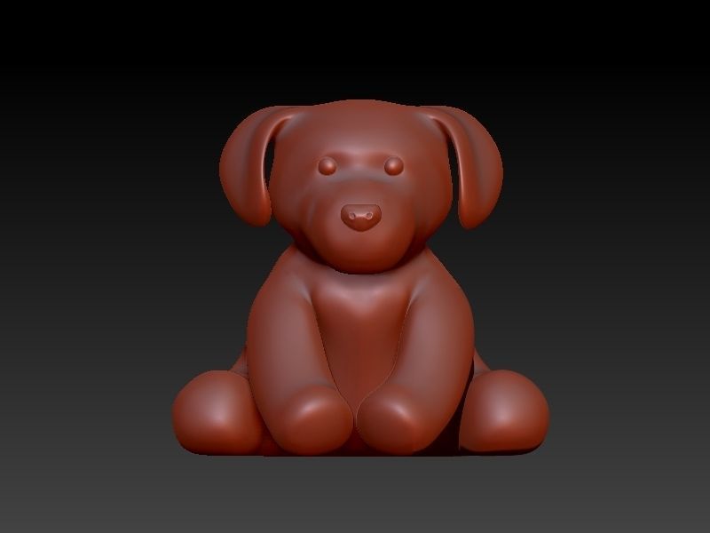 Stuffed animal Teddy Bear Charm Necklace Pendant Jewelry 3D print model_1