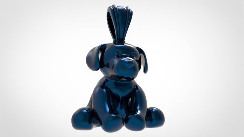 Stuffed animal Teddy Bear Charm Necklace Pendant Jewelry 3D print model_23