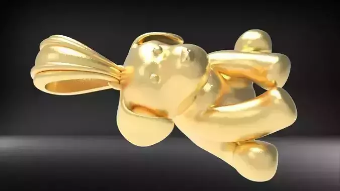 Stuffed animal Teddy Bear Charm Necklace Pendant Jewelry 3D print model Stuffed animal Teddy Bear Charm Necklace Pendant Jewelry 3D print model