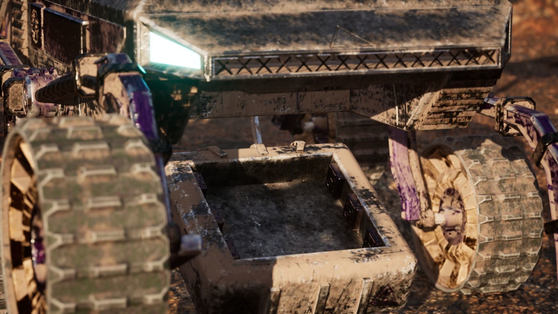 Sci-Fi Space Rover Low-poly 3D model_4