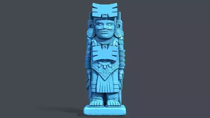 Statue Aztec Warrior HP 3D print model