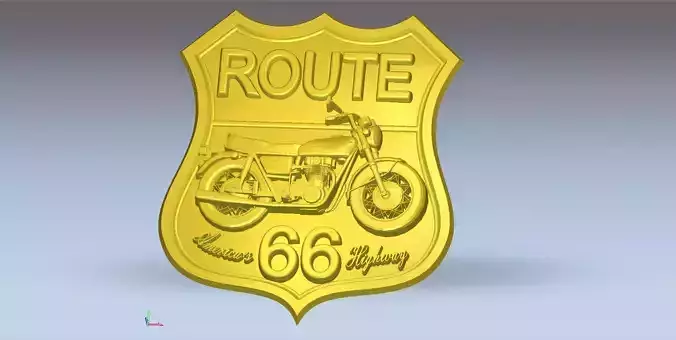 route 66 motorcycle motor sign