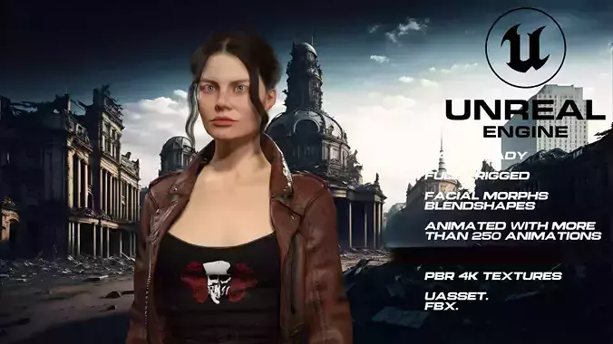 Zombie Hunter full rigged - game ready - animated