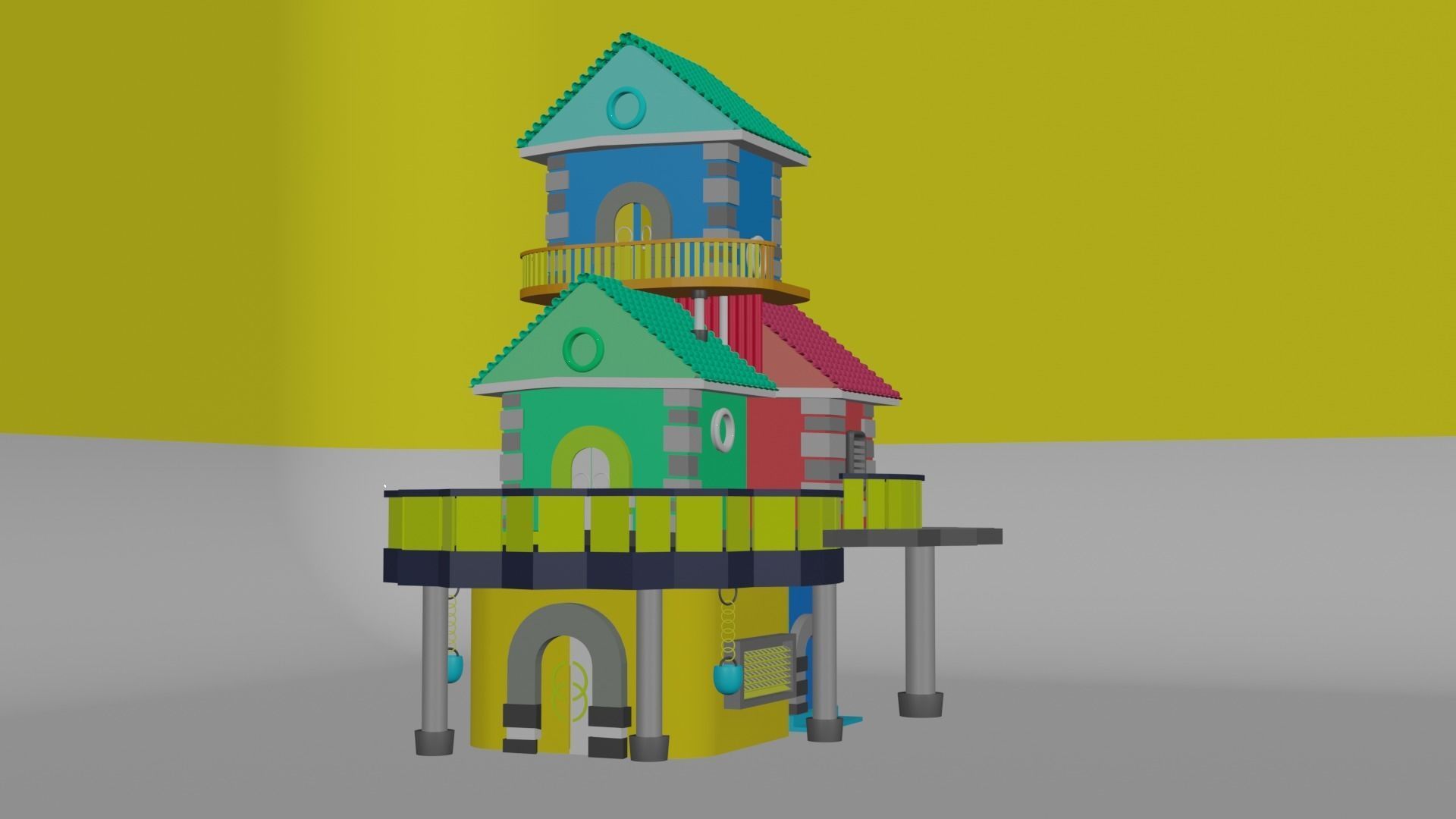 CARTOON HOUSE  3D model_5