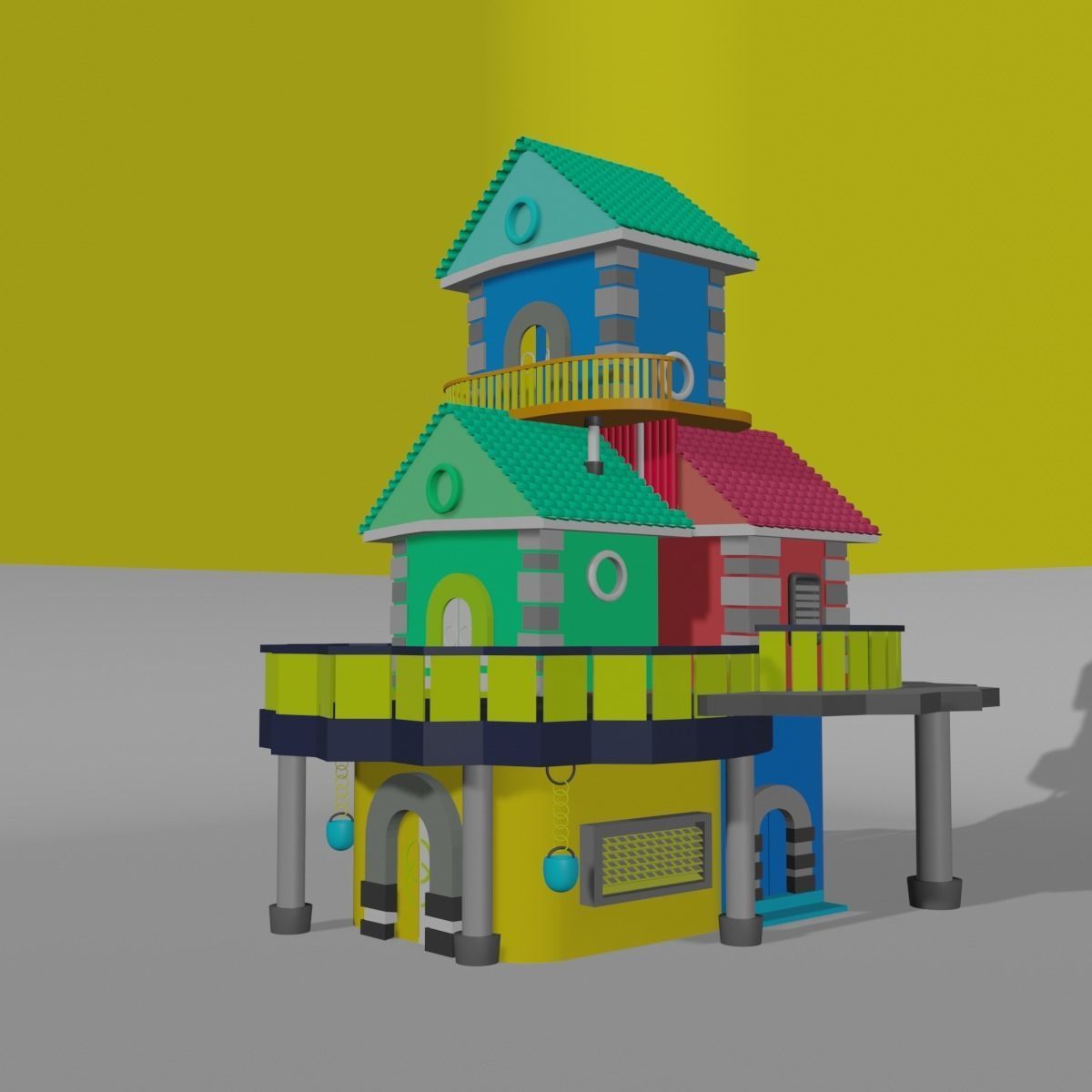 CARTOON HOUSE  3D model_1