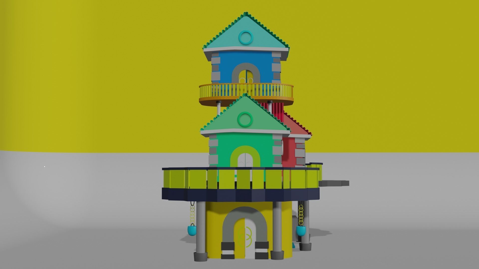 CARTOON HOUSE  3D model_6