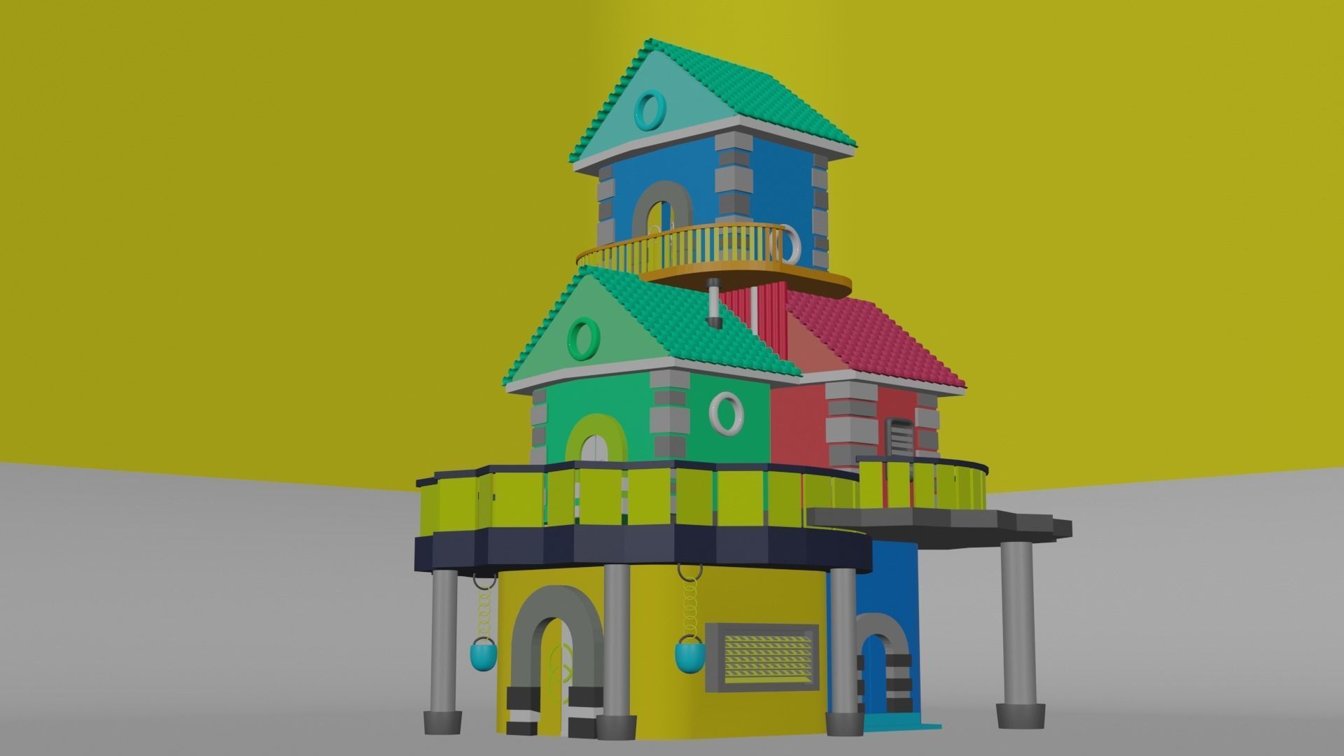 CARTOON HOUSE  3D model_3