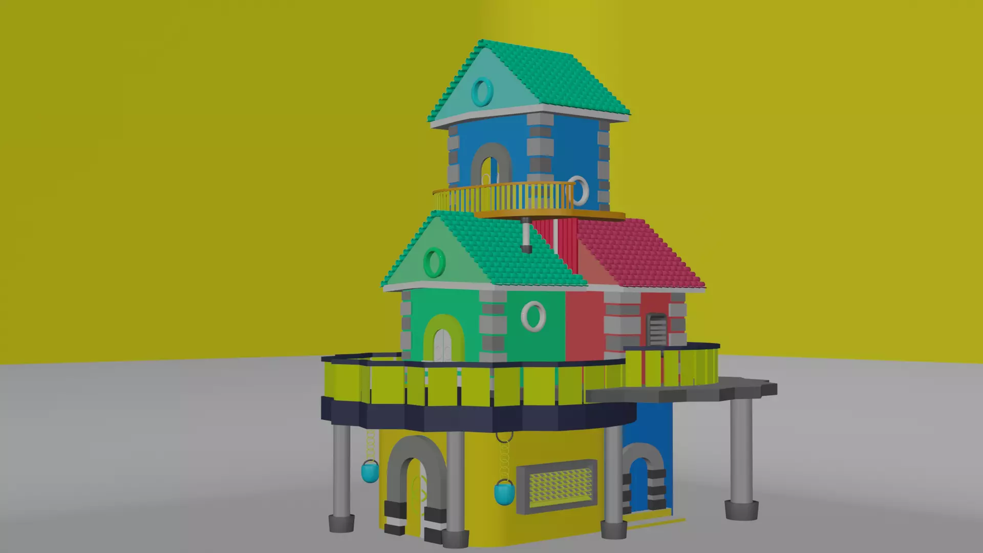 CARTOON HOUSE  3D model_0