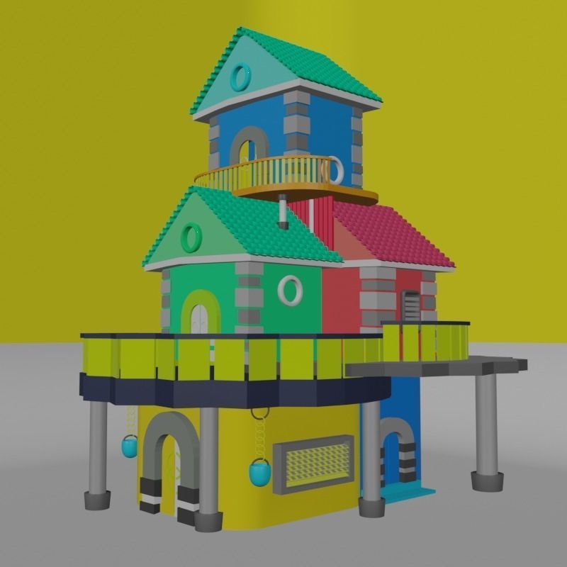 CARTOON HOUSE  3D model_7