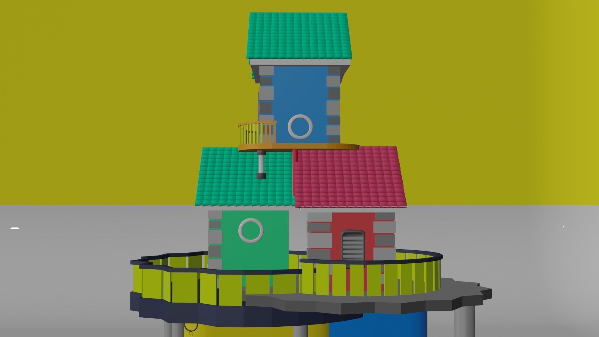 CARTOON HOUSE  3D model_2