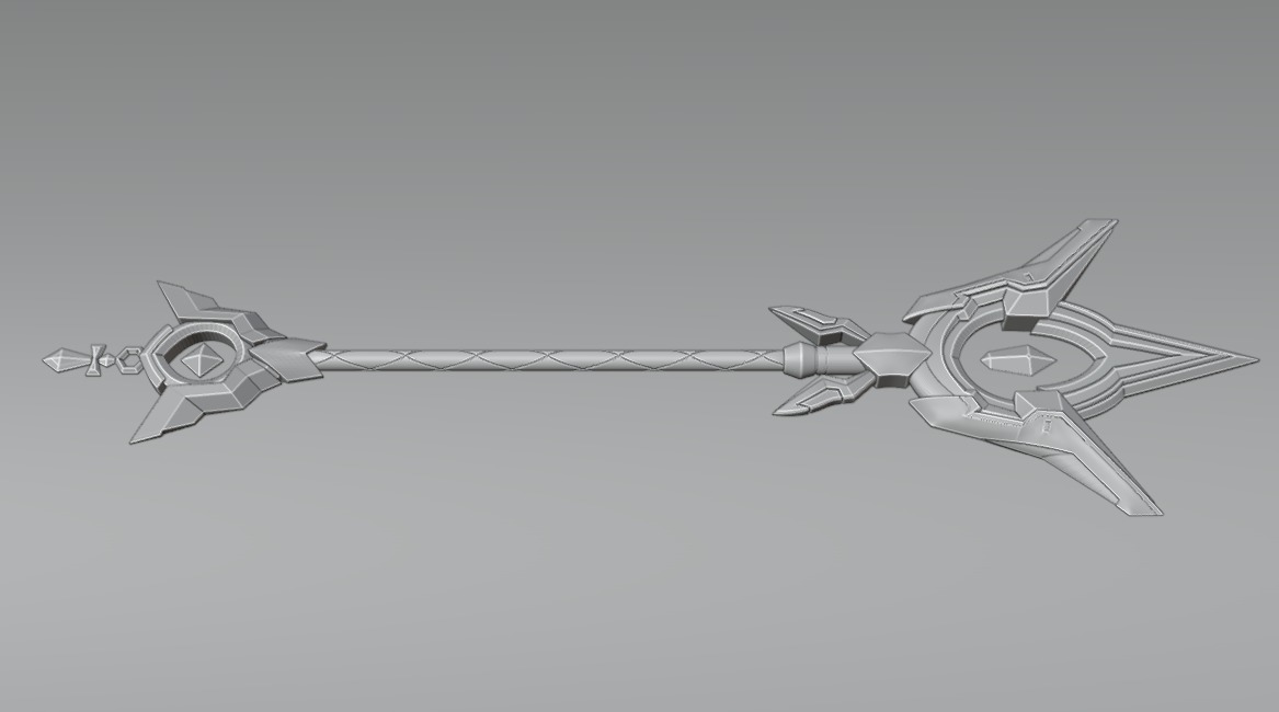 Lux Battle Academia Prestige Staff 3D print model_1