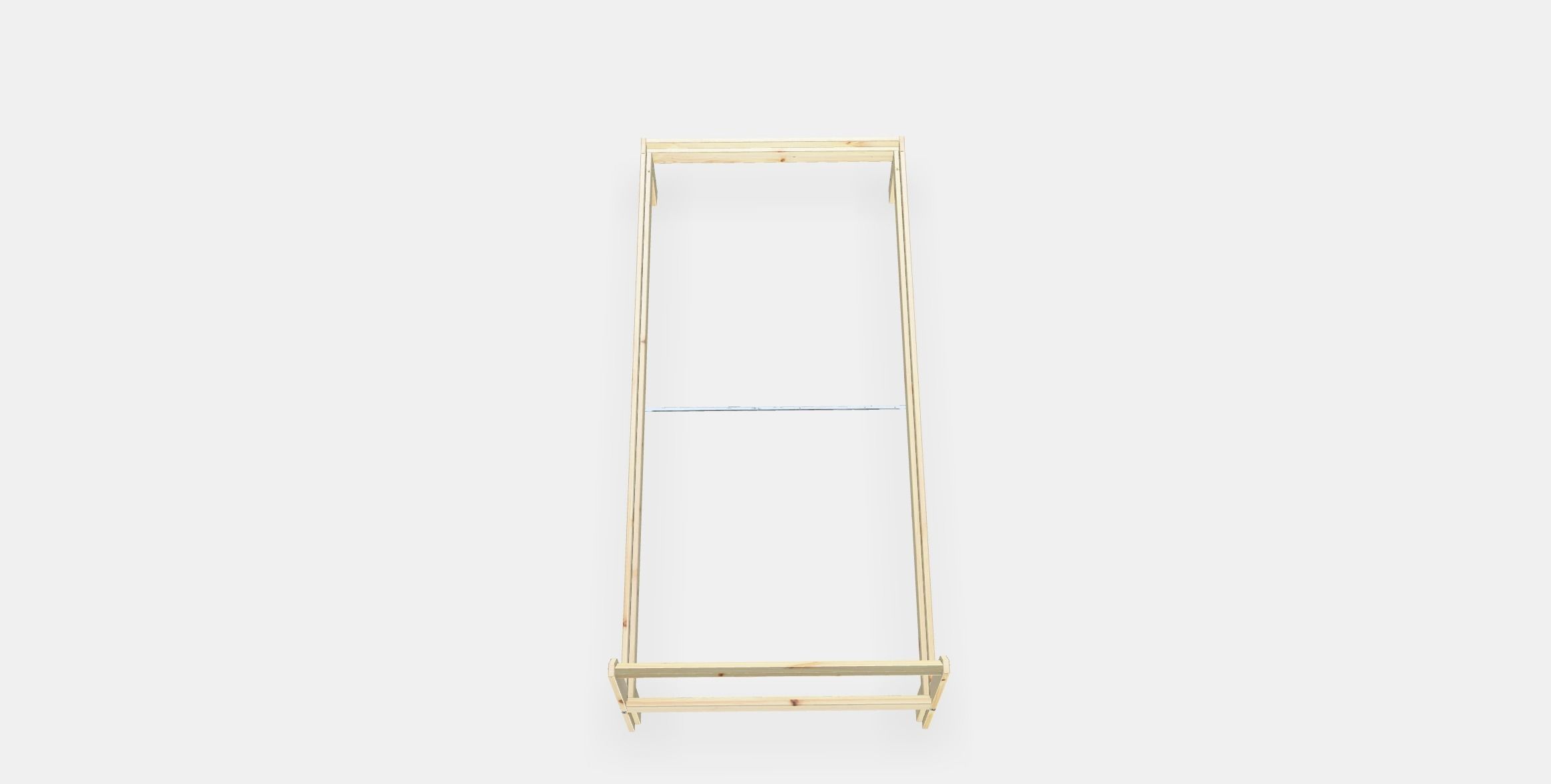 NEIDEN Bed frame Low-poly 3D model_3