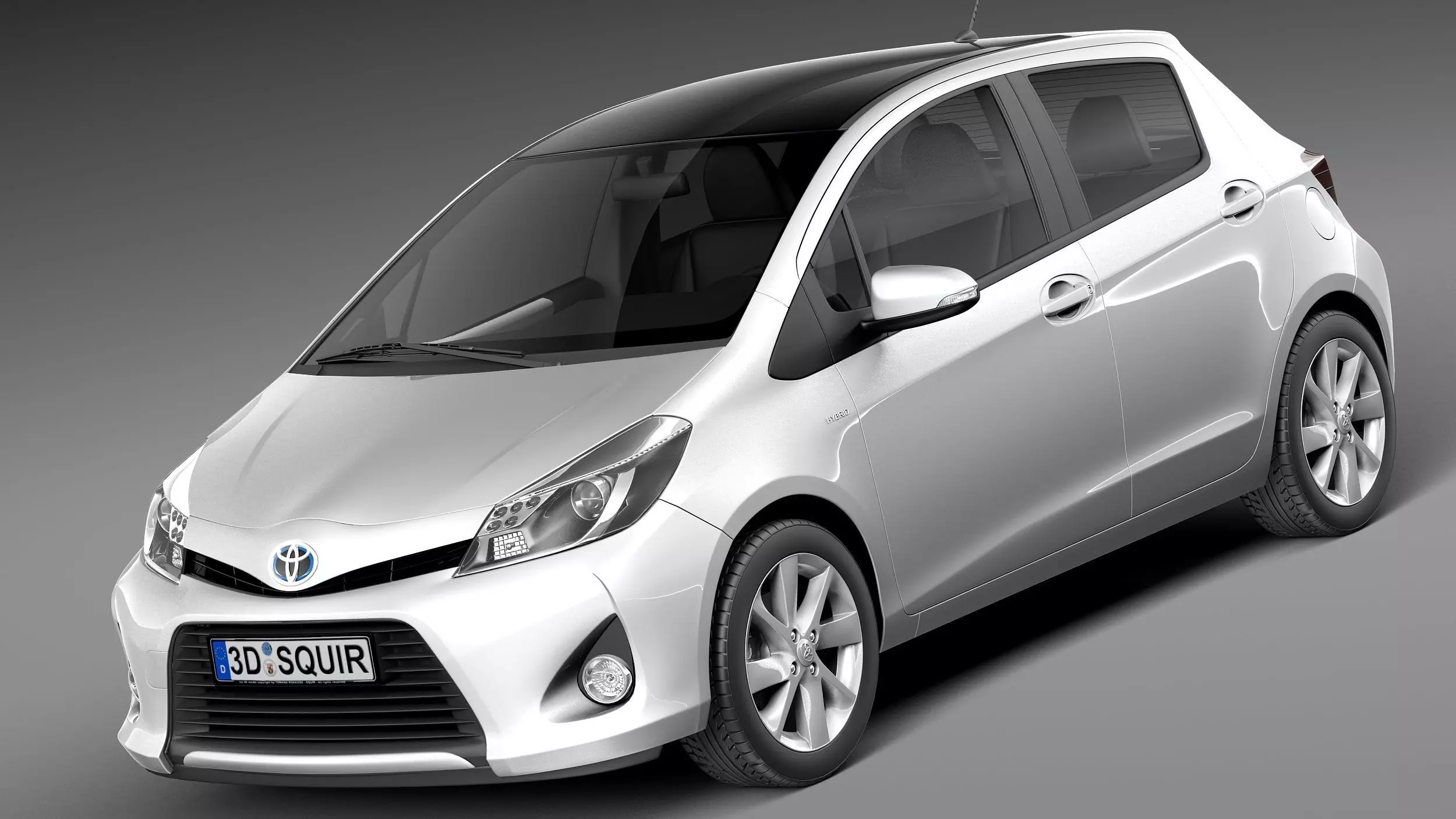 Toyota Yaris Hybrid 2013 3D model