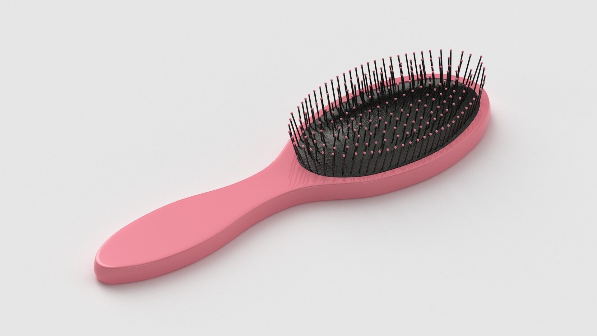 Pink Hairbrush model 3D model_2