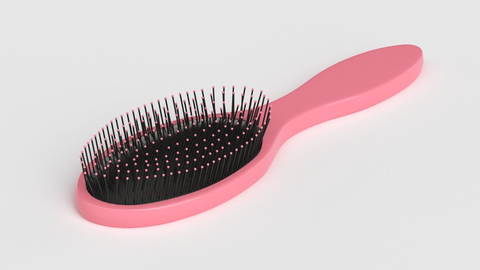 Pink Hairbrush model 3D model_1