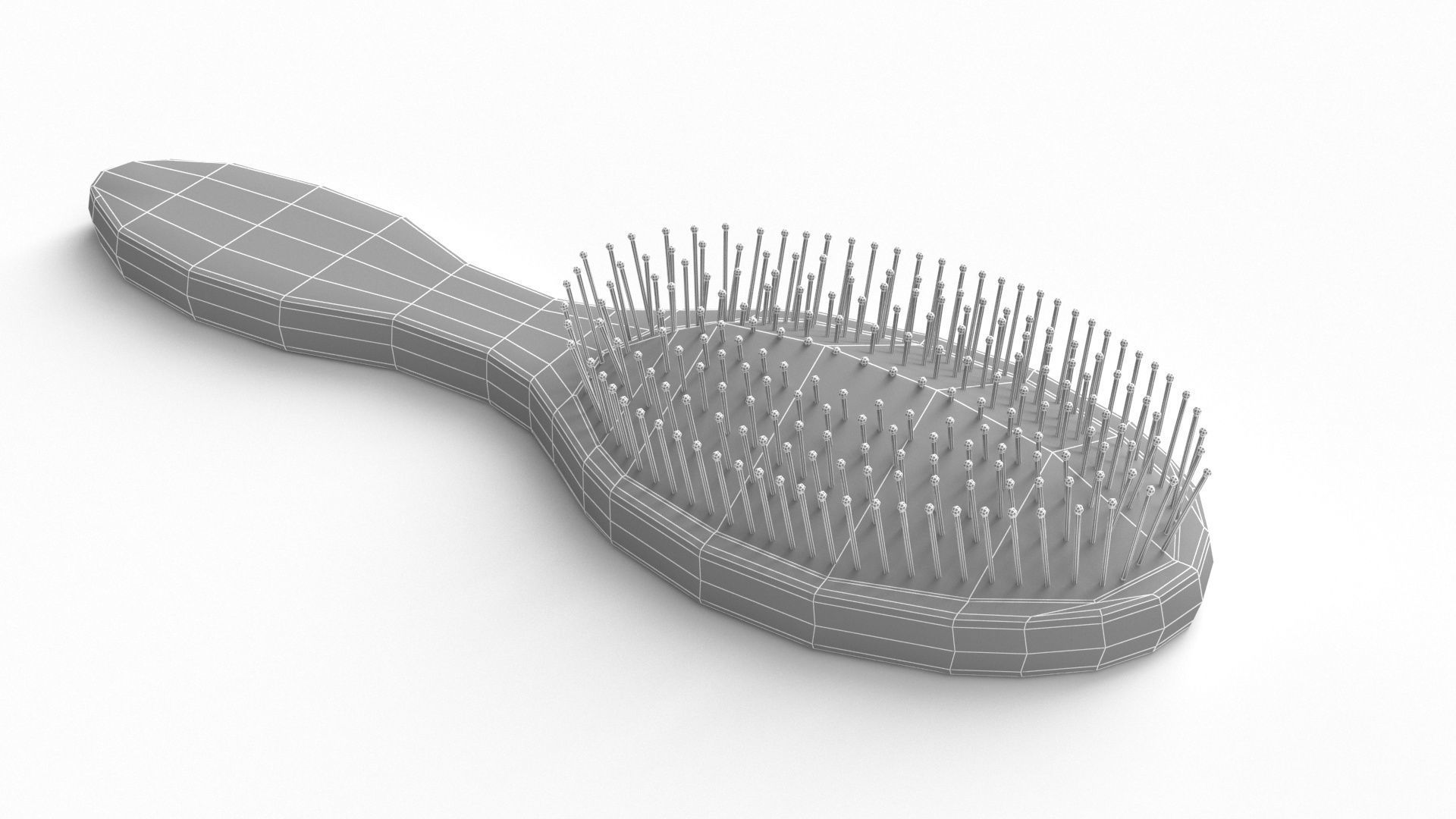 Pink Hairbrush model 3D model_6