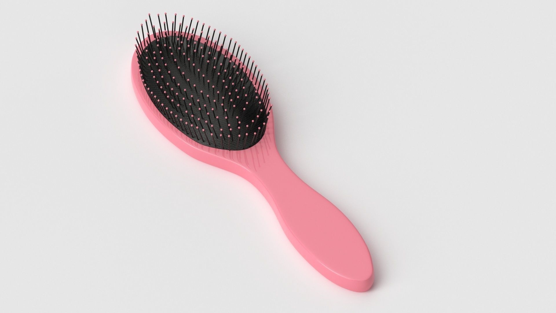 Pink Hairbrush model 3D model_4