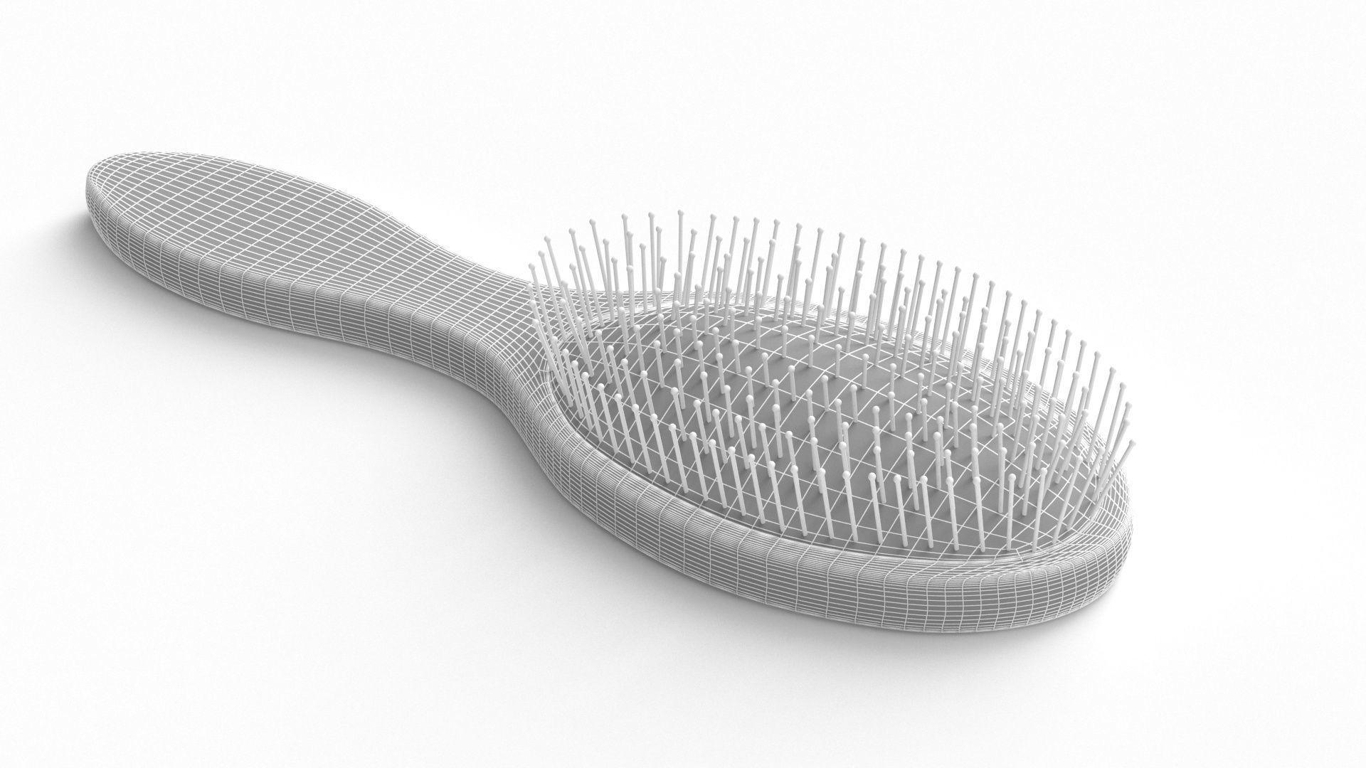 Pink Hairbrush model 3D model_8