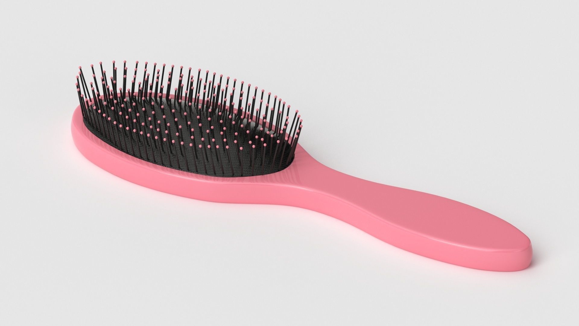 Pink Hairbrush model 3D model_5