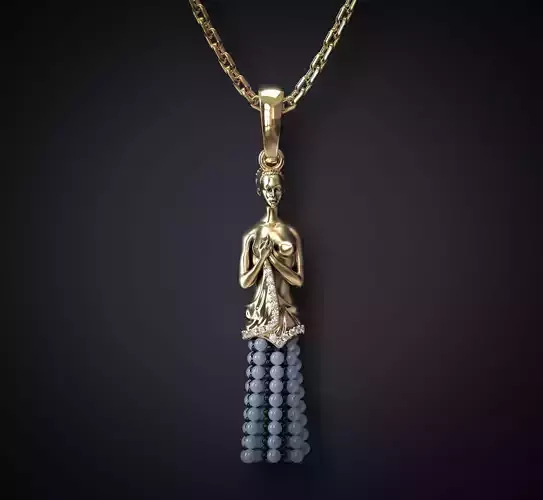 THE PENDANT IS A NAKED GIRL Printable Model