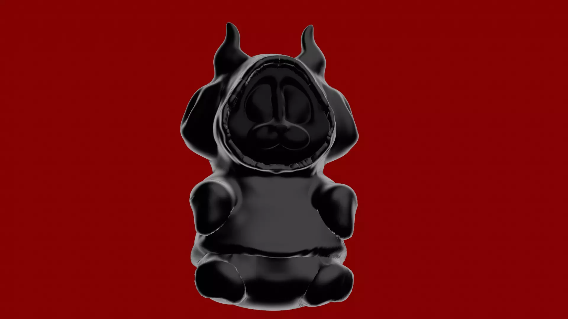 3d demon doggie with a hoodie Free 3D model