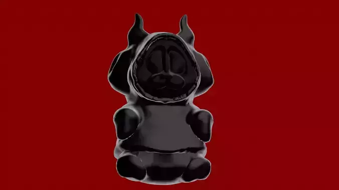 3d demon doggie with a hoodie 