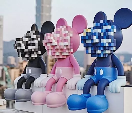 Mickey Mouse Seated Mosaic Fan Art Toy 3D print model
