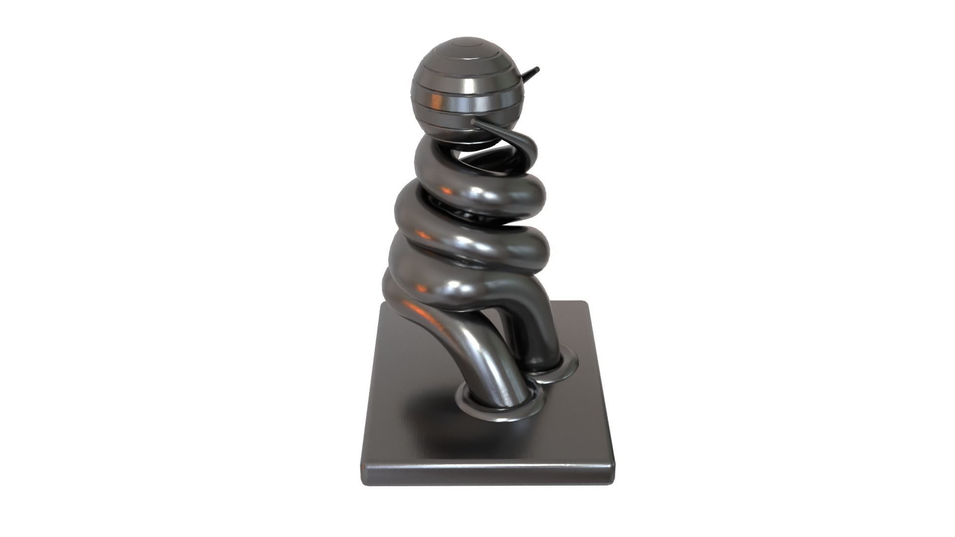 abstract model hug Low-poly 3D model_2