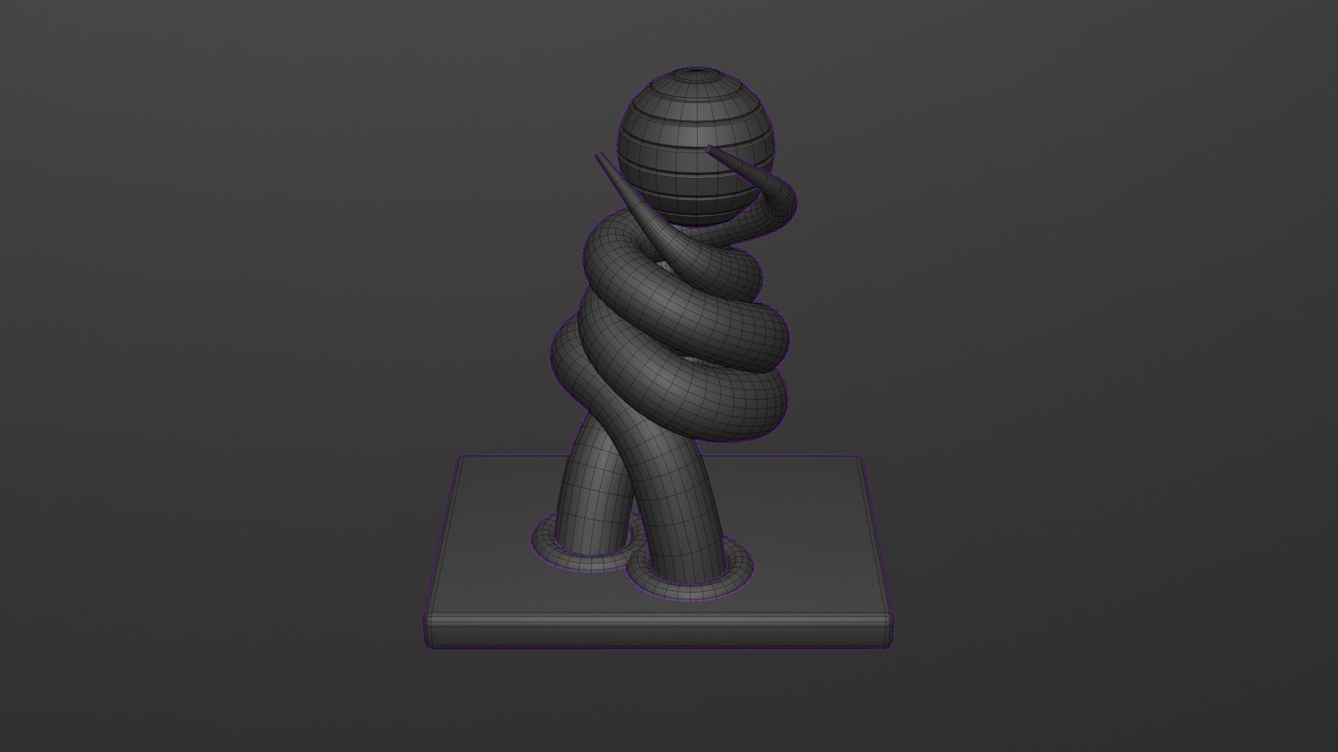 abstract model hug Low-poly 3D model_6