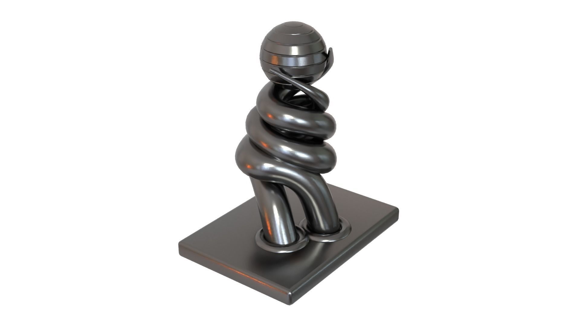 abstract model hug Low-poly 3D model_1