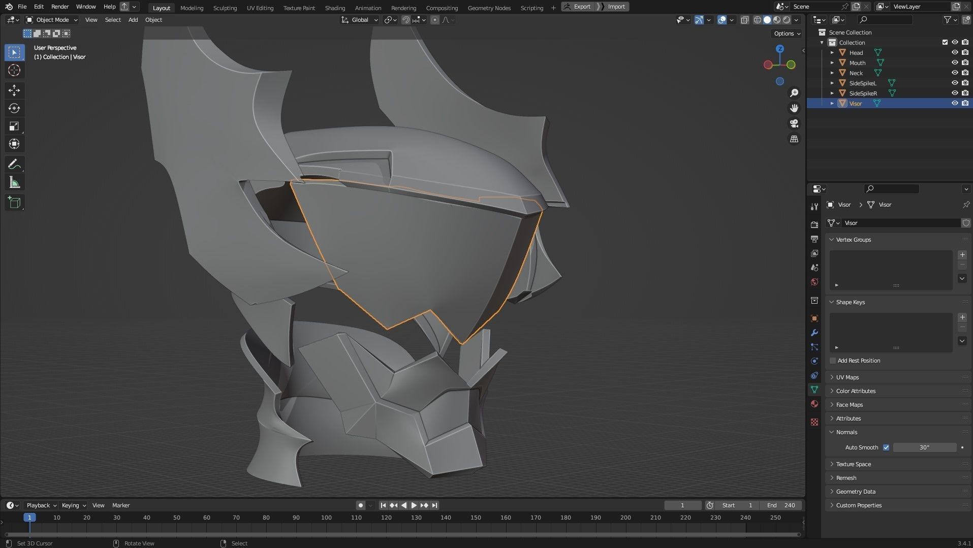 Kingdom Hearts Ventus Helmet for Cosplay 3D print model_12
