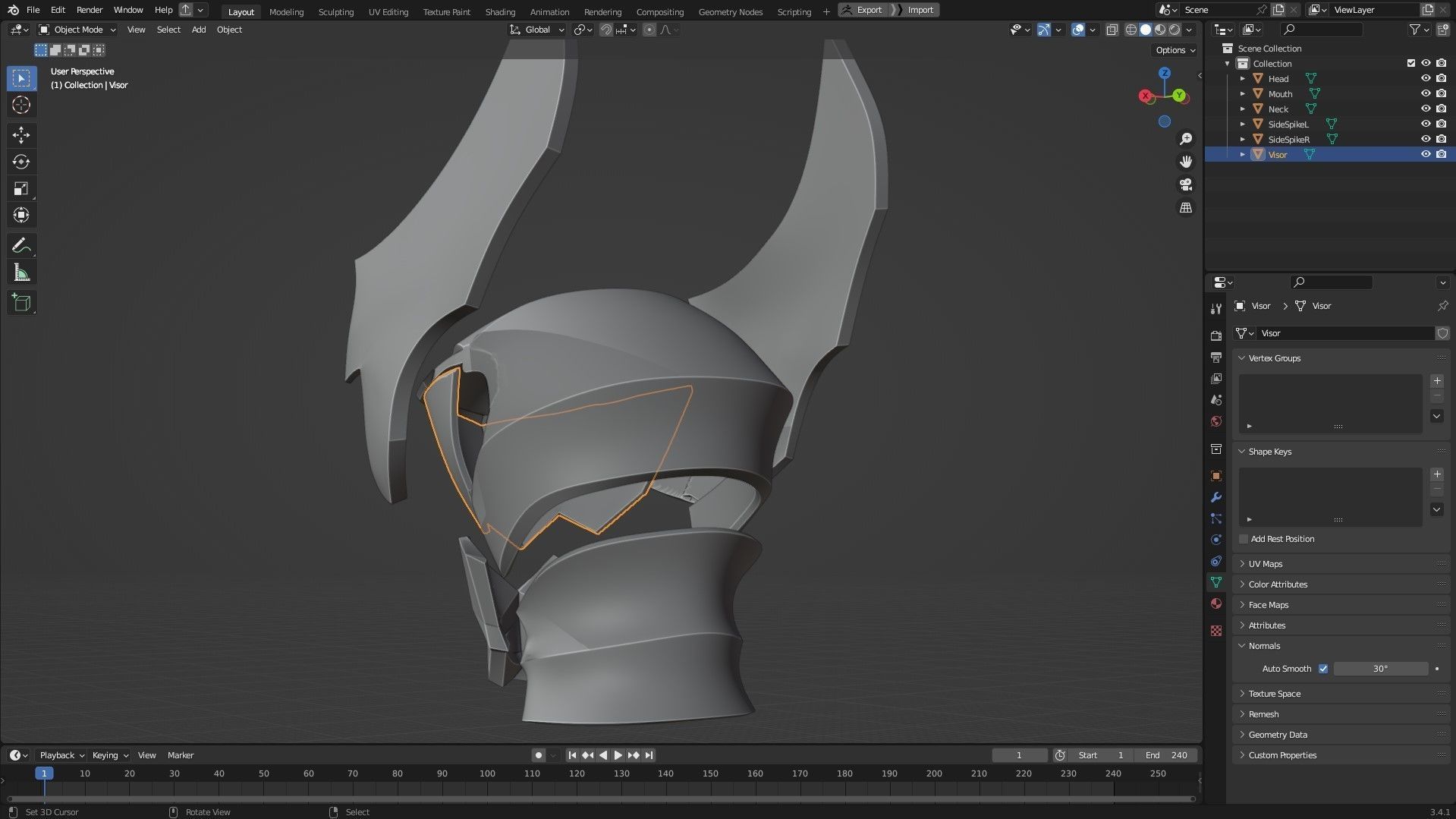 Kingdom Hearts Ventus Helmet for Cosplay 3D print model_11