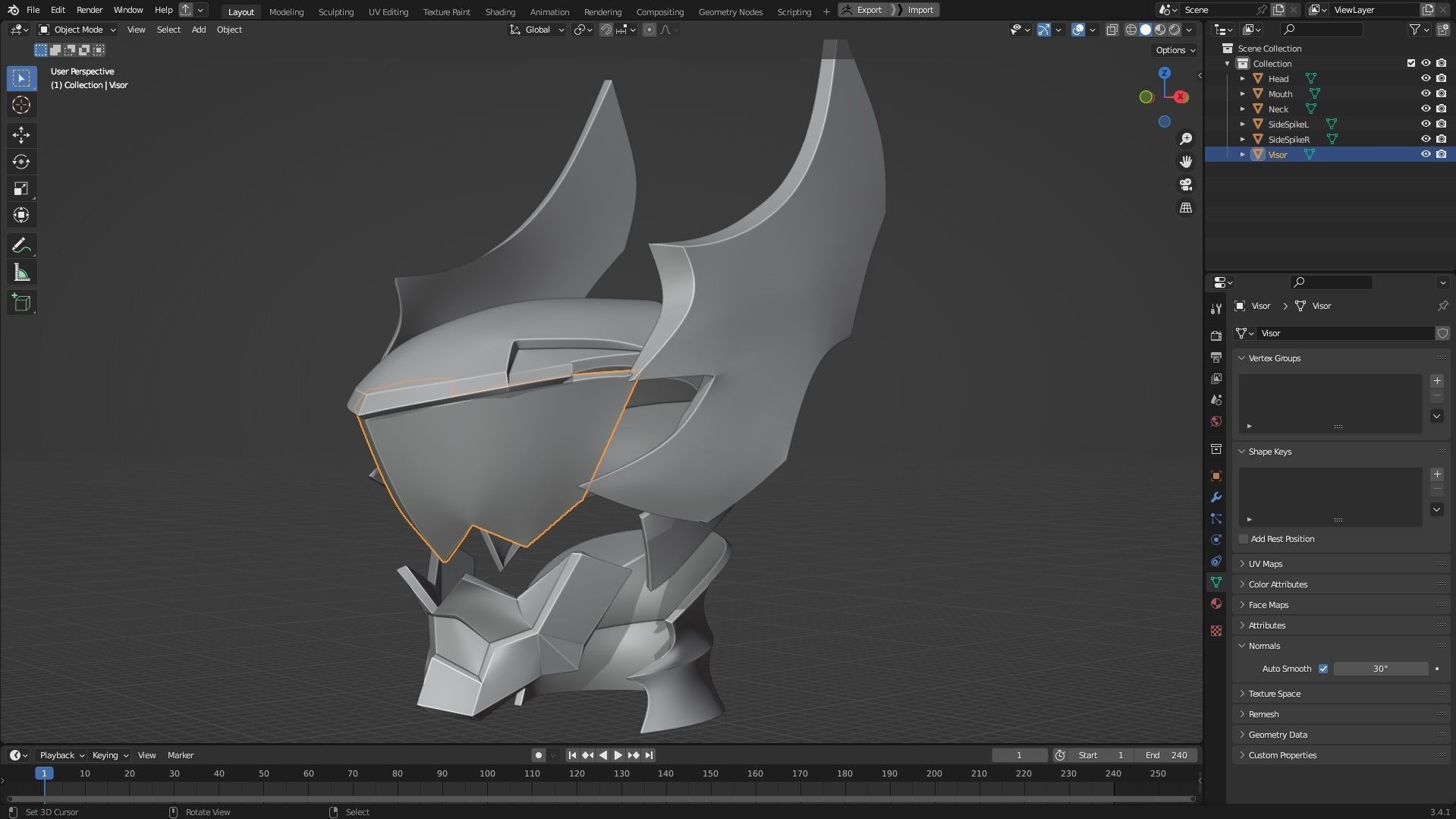 Kingdom Hearts Ventus Helmet for Cosplay 3D print model_10