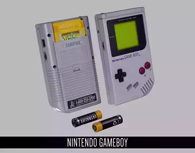 Nintendo Gameboy Low-poly 3D model