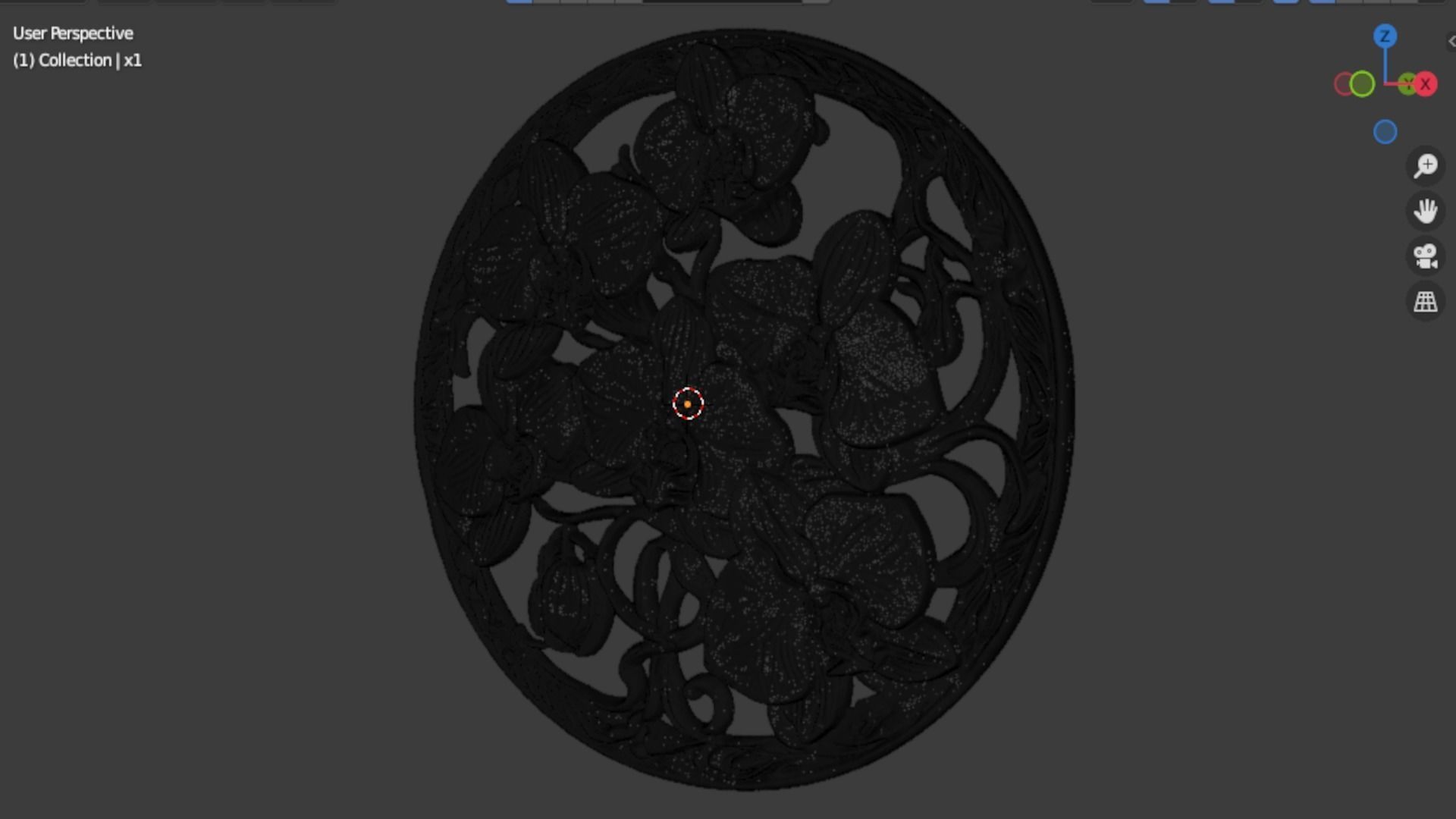 Classic circular carved decor ornament 10 3D print model_7