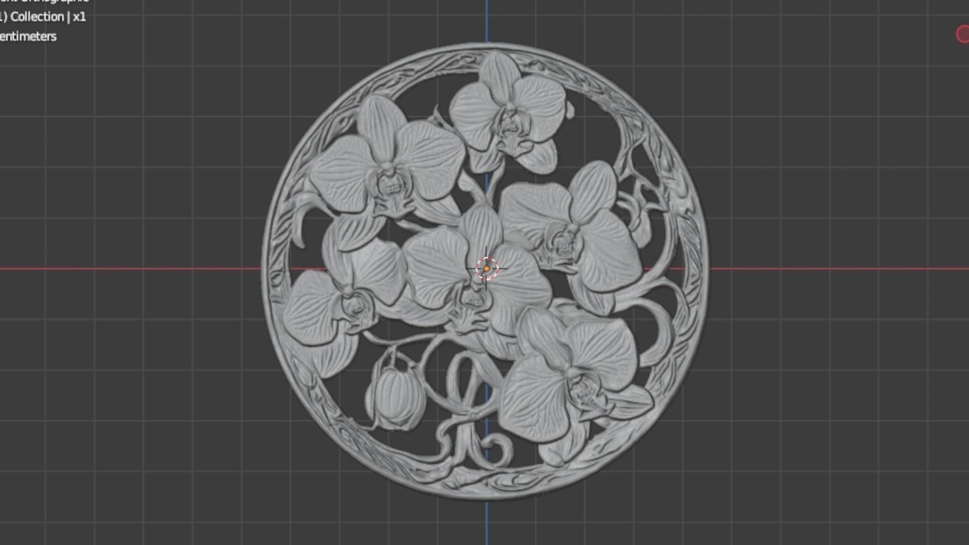 Classic circular carved decor ornament 10 3D print model_4