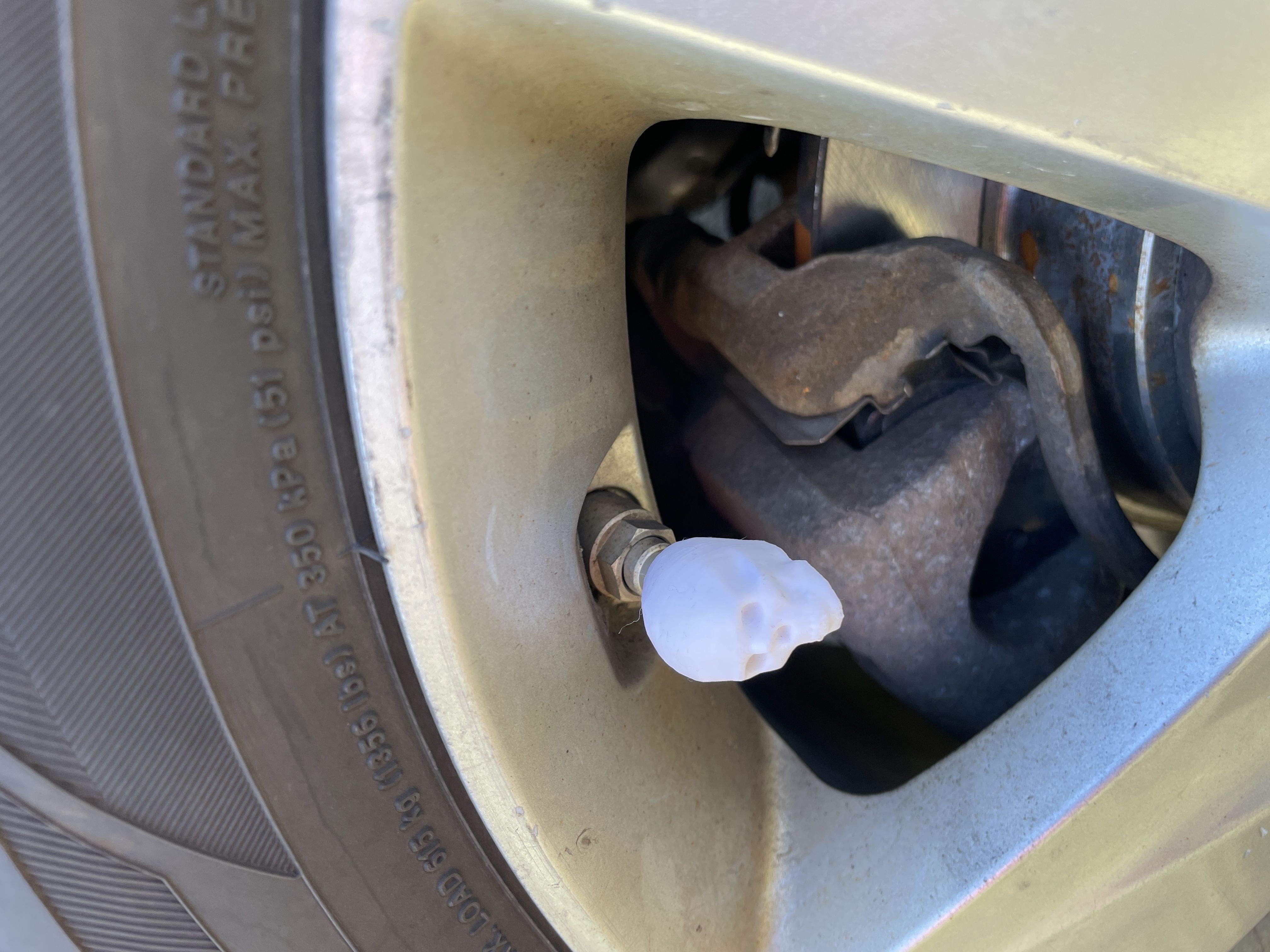 Skull Schrader Valve Caps 3D print model_4